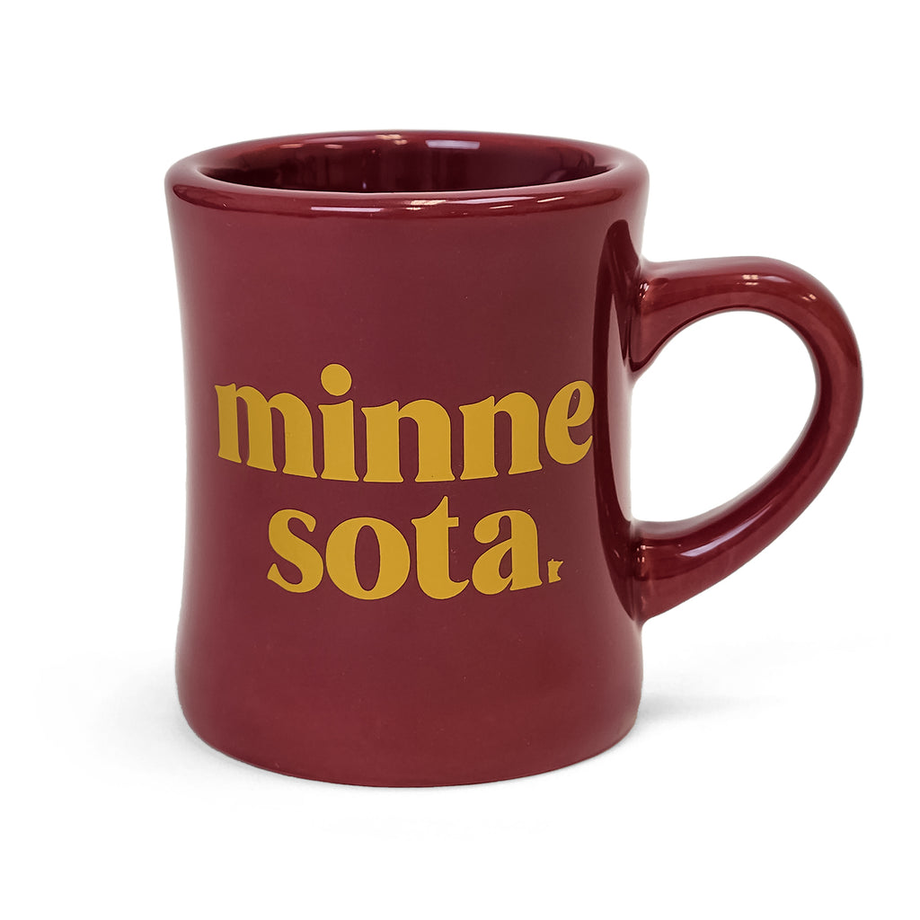 Maroon + Gold Diner Mug