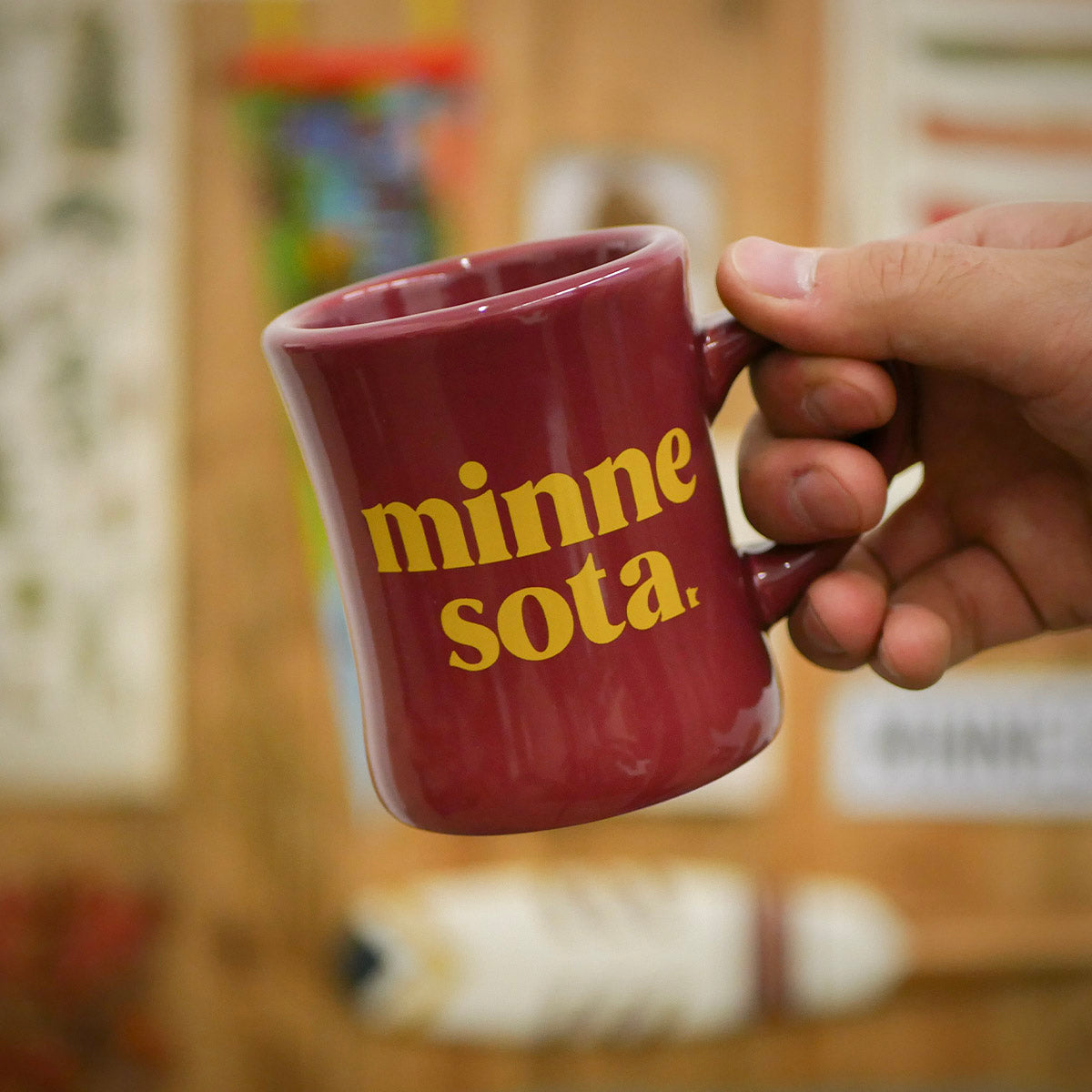 Maroon + Gold Diner Mug